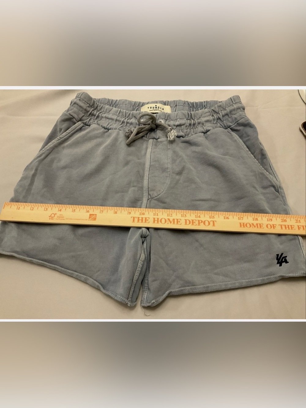 Young LA Women's Washed Gray Drawstring Shorts